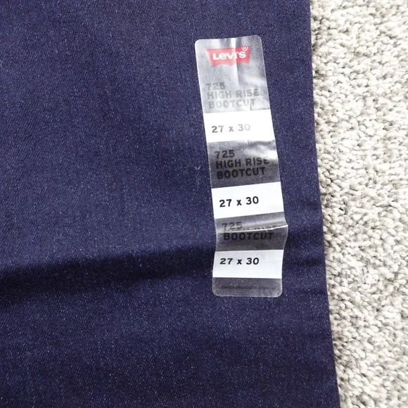 NEW Levis Jeans Womens 27 Blue Denim Pants 725 High Rise Boot Stretch Western - Picture 12 of 15